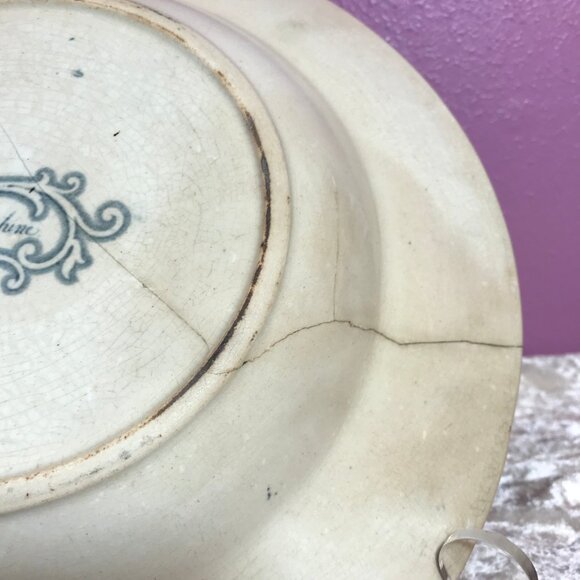 Vintage Rhine Transferware Antique Soup Bowl GUC Retro Collectible Display House - Picture 7 of 11